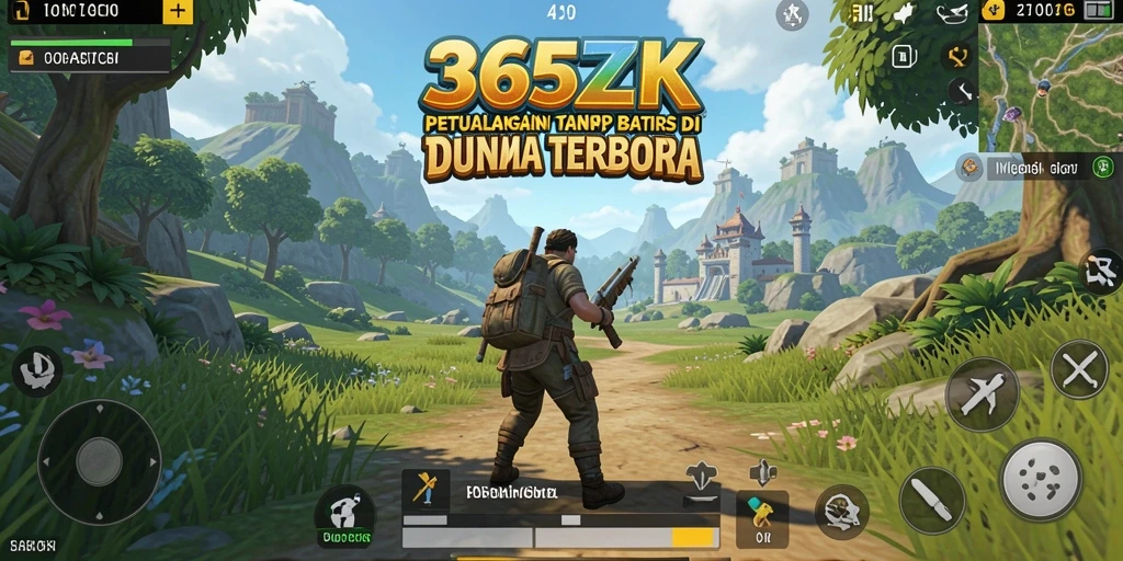 Gameplay 365ZK menampilkan eksplorasi dunia terbuka yang menakjubkan.