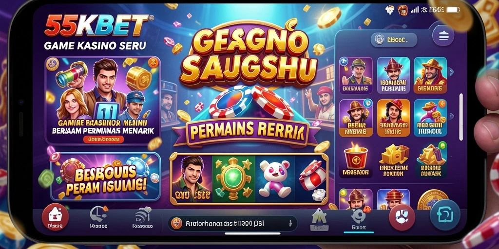 Tampilan permainan seru di 55KBET dengan fitur kasino menarik.