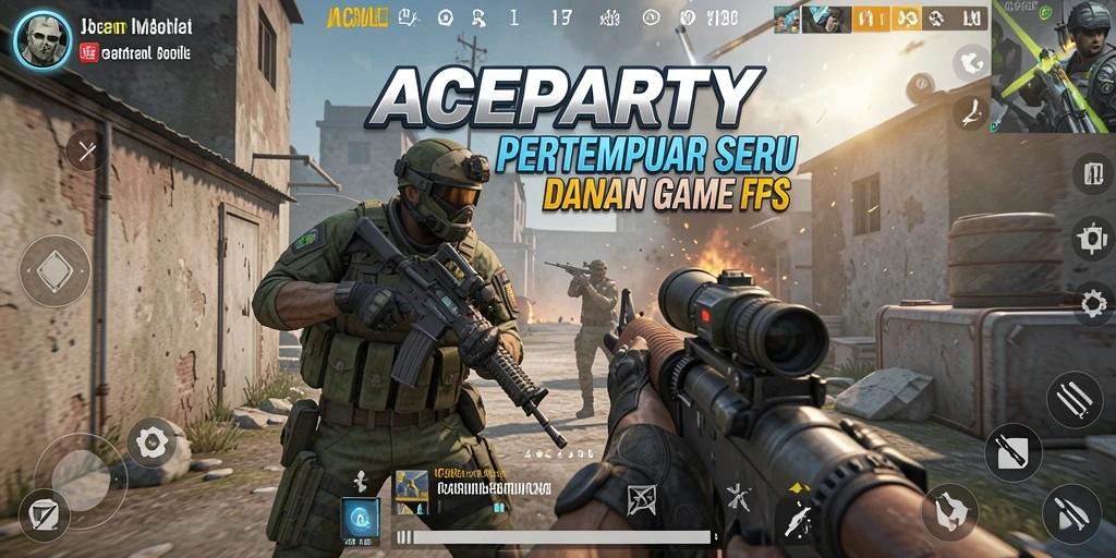 Tampilan gameplay <strong>ACEPARTY</strong> yang menegangkan dan penuh aksi.