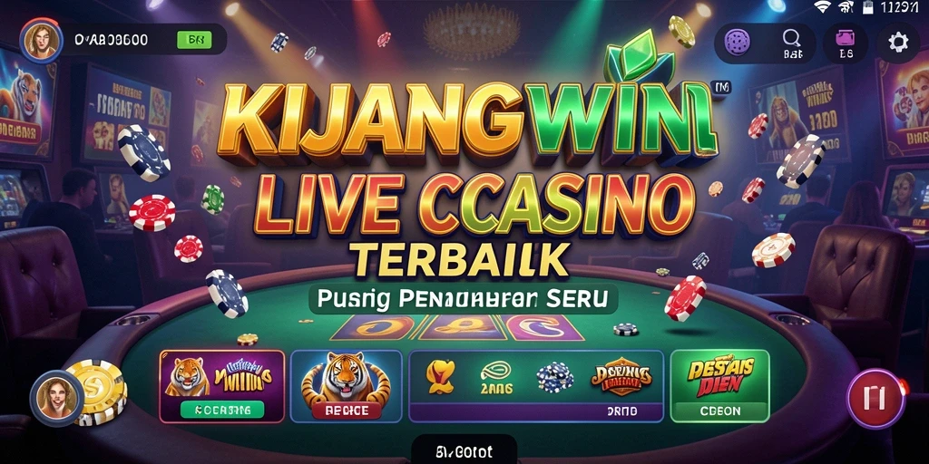Tampilan gameplay KIJANGWIN dengan dealer langsung di Live Casino.