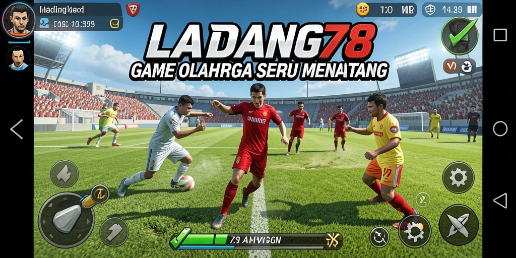 Tampilan gameplay menegangkan di LADANG78 dengan aksi olahraga seru.