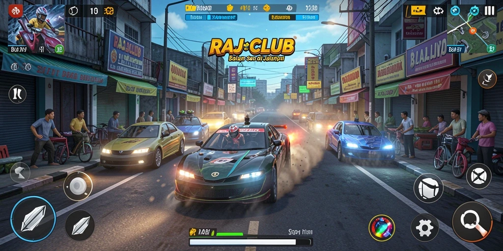 Tampilan gameplay RAJACLUB yang mendebarkan dan penuh aksi.